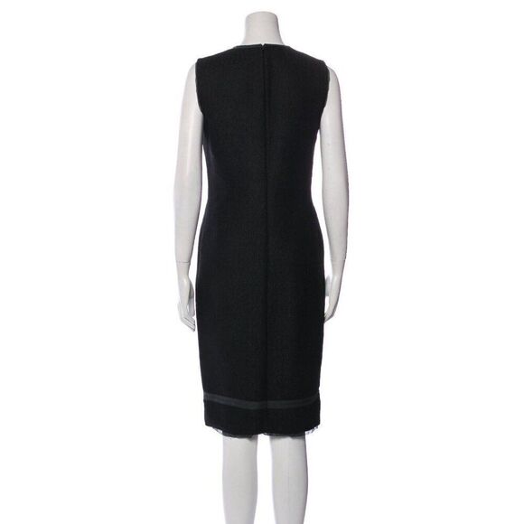 Prada Authentic Vintage Virgin Wool Tank Knee Length Shift Dress 42 6 Small - Picture 3 of 9